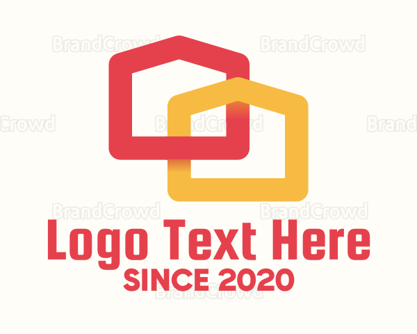 Modern Duplex House Logo