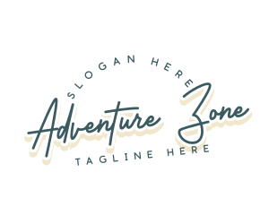 Retro Cursive Business logo design