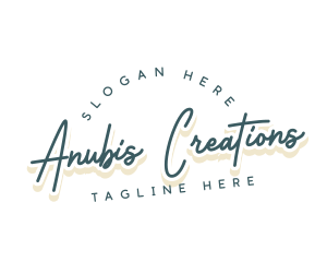 Retro Cursive Business logo design