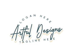 Retro Cursive Business logo design