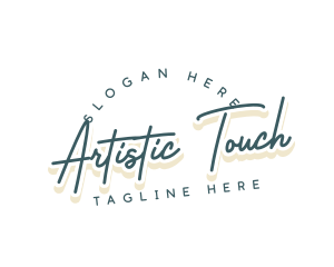 Retro Cursive Business logo design