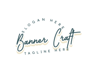 Retro Cursive Business logo design