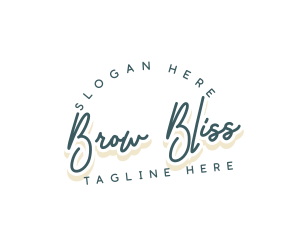 Retro Cursive Business logo design