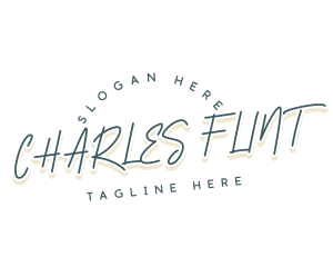 Retro Cursive Business logo design