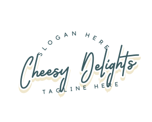 Retro Cursive Business logo design