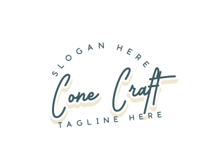 Retro Cursive Business logo design