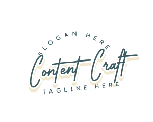 Retro Cursive Business logo design