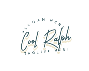 Retro Cursive Business logo design