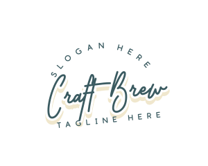 Retro Cursive Business logo design