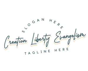 Retro Cursive Business logo design