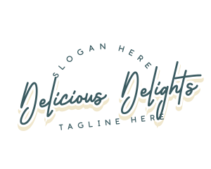 Retro Cursive Business logo design