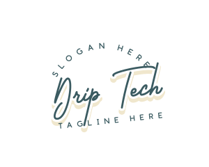 Retro Cursive Business logo design