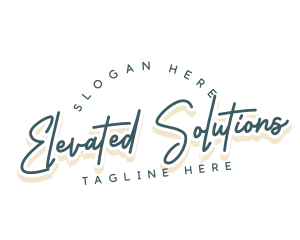 Retro Cursive Business logo design