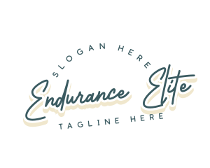 Retro Cursive Business logo design