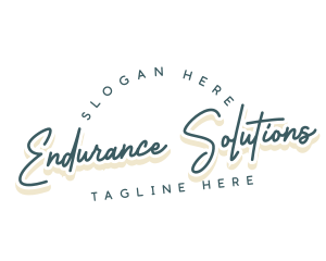 Retro Cursive Business logo design