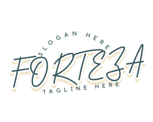 Retro Cursive Business logo design