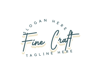 Retro Cursive Business logo design