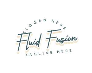 Retro Cursive Business logo design