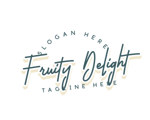 Retro Cursive Business logo design