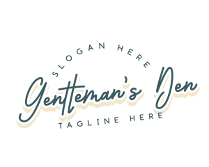 Retro Cursive Business logo design