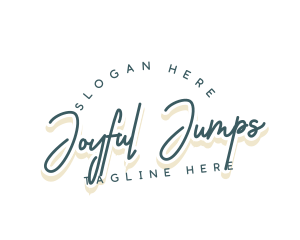 Retro Cursive Business logo design