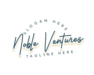 Retro Cursive Business logo design