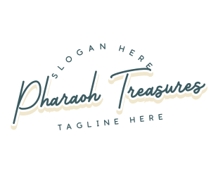 Retro Cursive Business logo design