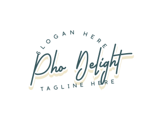 Retro Cursive Business logo design