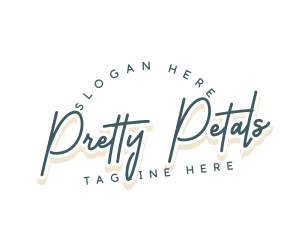 Retro Cursive Business logo design