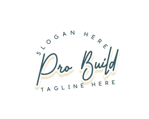 Retro Cursive Business logo design