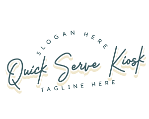 Retro Cursive Business logo design