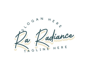 Retro Cursive Business logo design