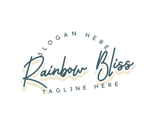 Retro Cursive Business logo design