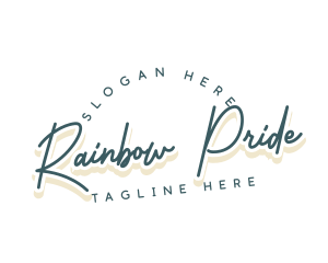 Retro Cursive Business logo design