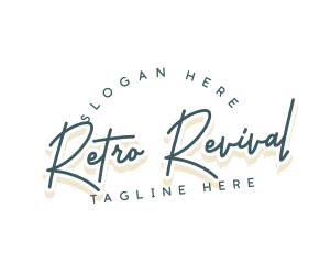 Retro - Retro Cursive Business logo design