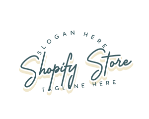 Retro Cursive Business logo design