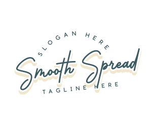 Retro Cursive Business logo design