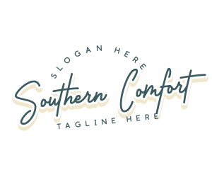 Retro Cursive Business logo design