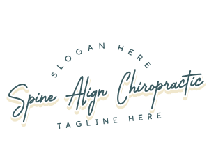 Retro Cursive Business logo design