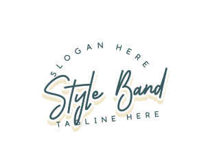 Retro Cursive Business logo design