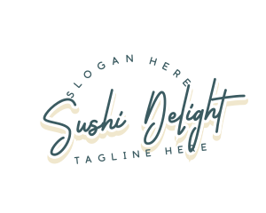 Retro Cursive Business logo design