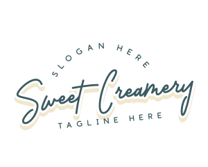 Retro Cursive Business logo design