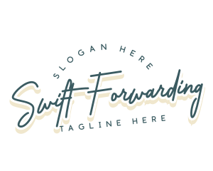 Retro Cursive Business logo design