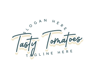 Retro Cursive Business logo design