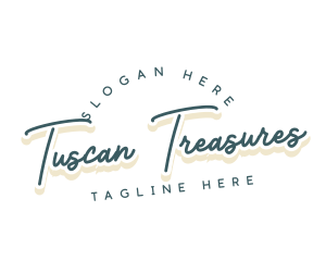 Retro Cursive Business logo design