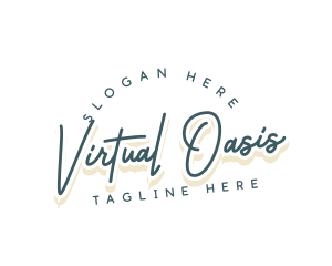 Retro Cursive Business logo design