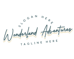 Retro Cursive Business logo design