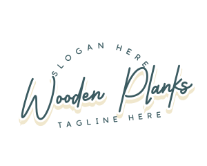 Retro Cursive Business logo design