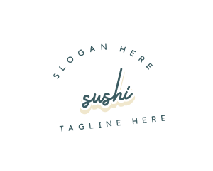 Retro Cursive Business logo design