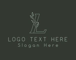 Floral Plant Letter L Logo